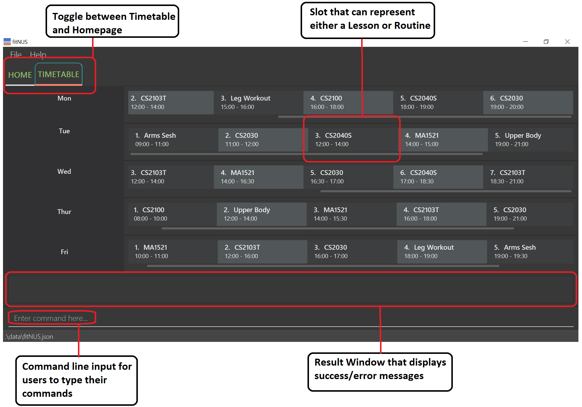 Timetable View